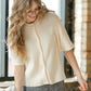 Inherit Co. Zadie ivory short sleeve button-front cardigan for layering